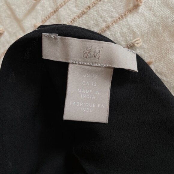 H&M Navy/White Shift Dress with Tie - Picture 4 of 6